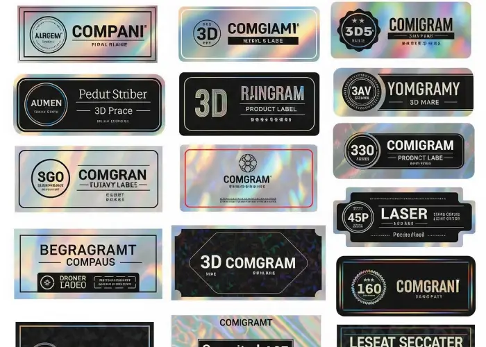 Hologram label design options via sticker printing near me services