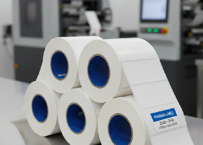 Self-adhesive labels for pharmaceutical label printing