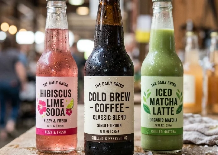 Durable moisture-resistant labels on chilled beverage bottles.