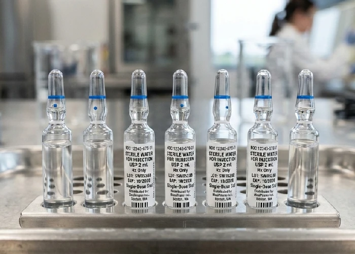 Medical bottle featuring QR code labels for patient safety.