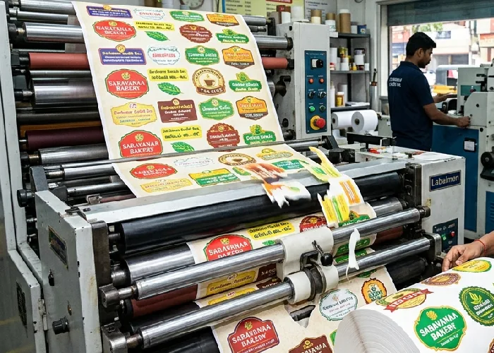 custom die cut label printing chennai