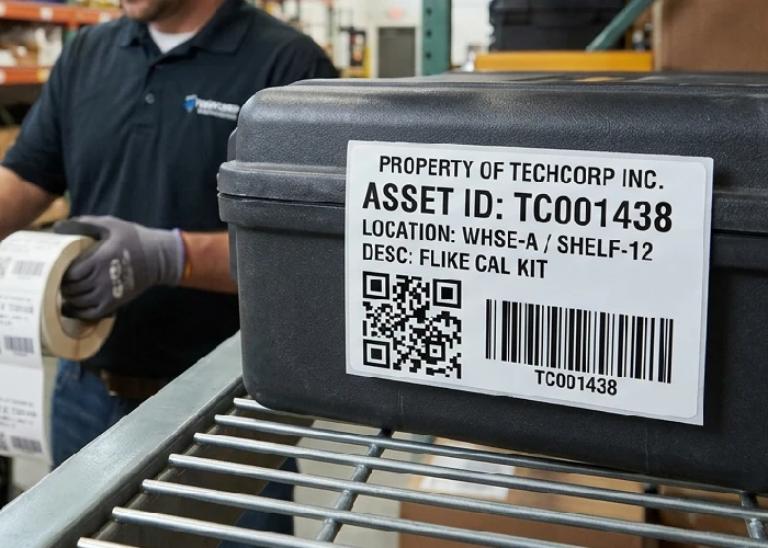 Thermal transfer asset tags for inventory tracking.